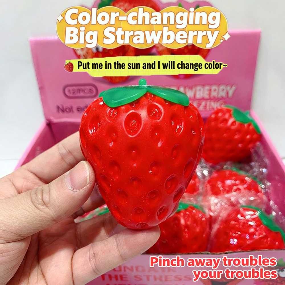 Office Furniture Brand - Strawberry Shape Squishies Toy Ultra-Realistic 3D