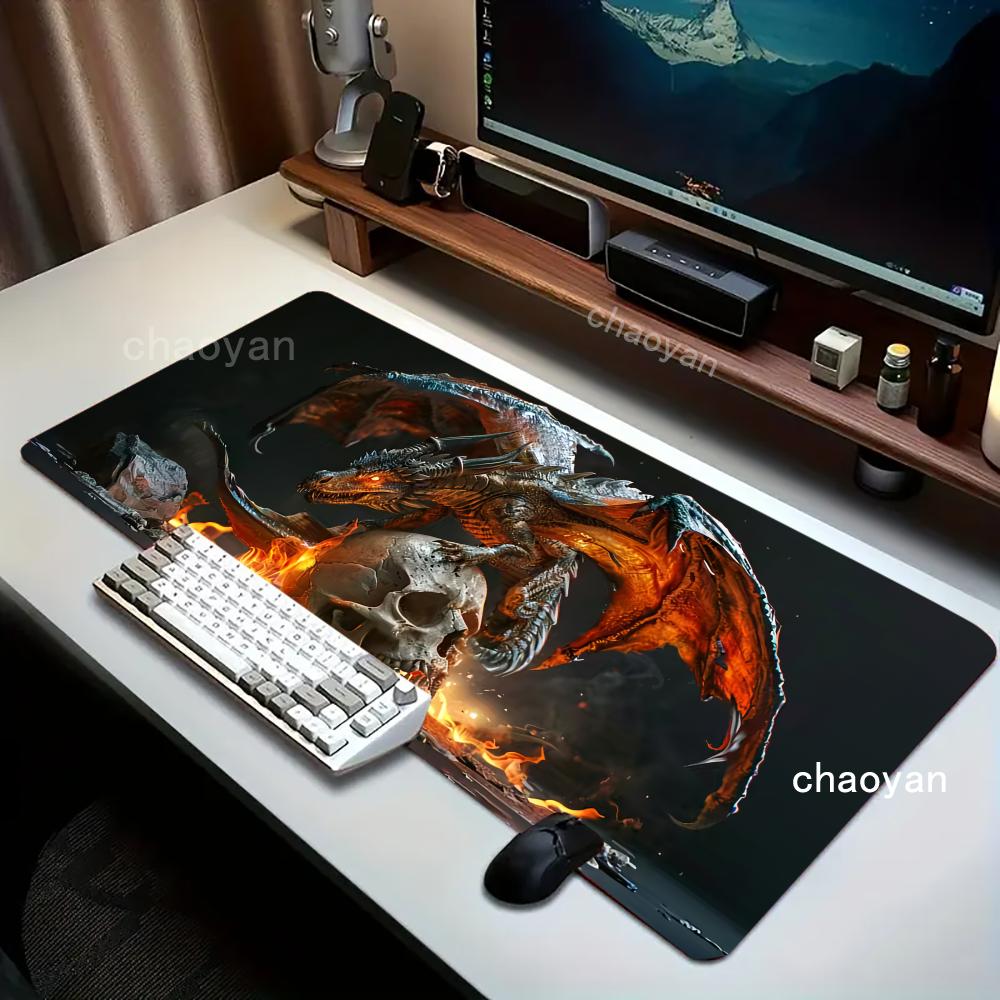 Office Furniture Brand - Dragon Skull Sword Design Mouse Pad