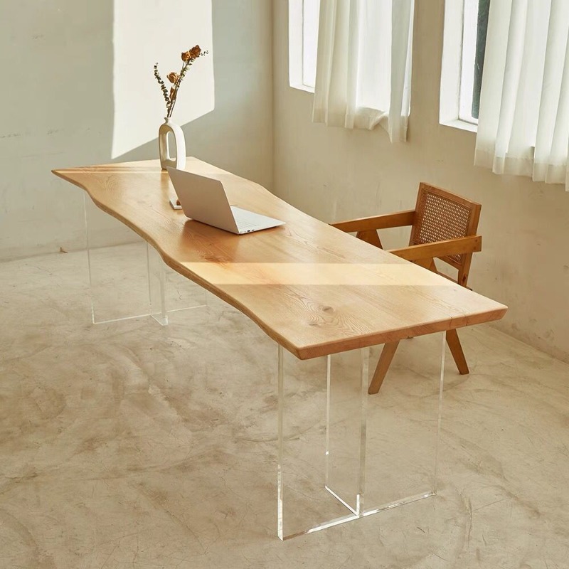 Nordic Solid Wood Acrylic Floa - Office Furniture Modern บทวิจารณ์และราคา