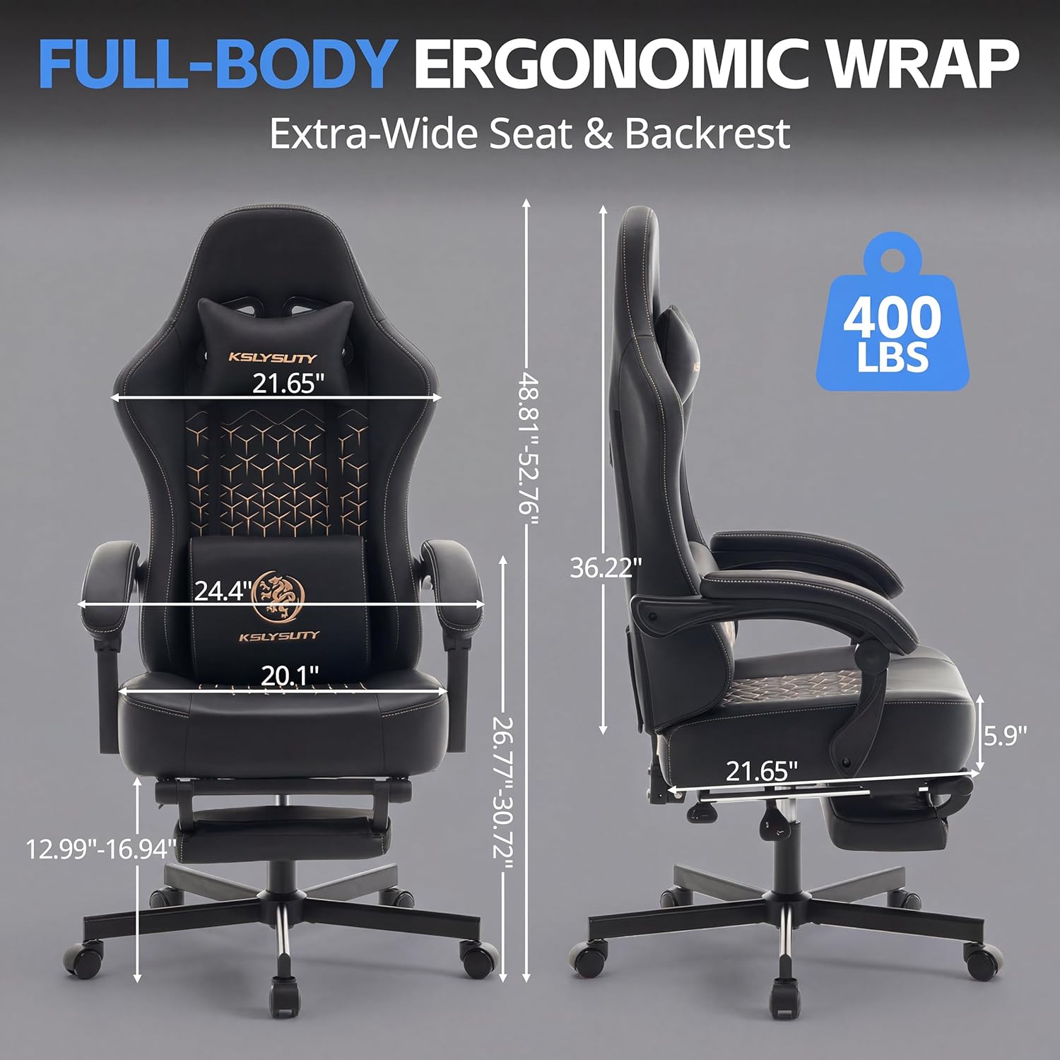 Gaming Chair with Pocket Sprin - Office Footrest Cushion บทวิจารณ์และราคา