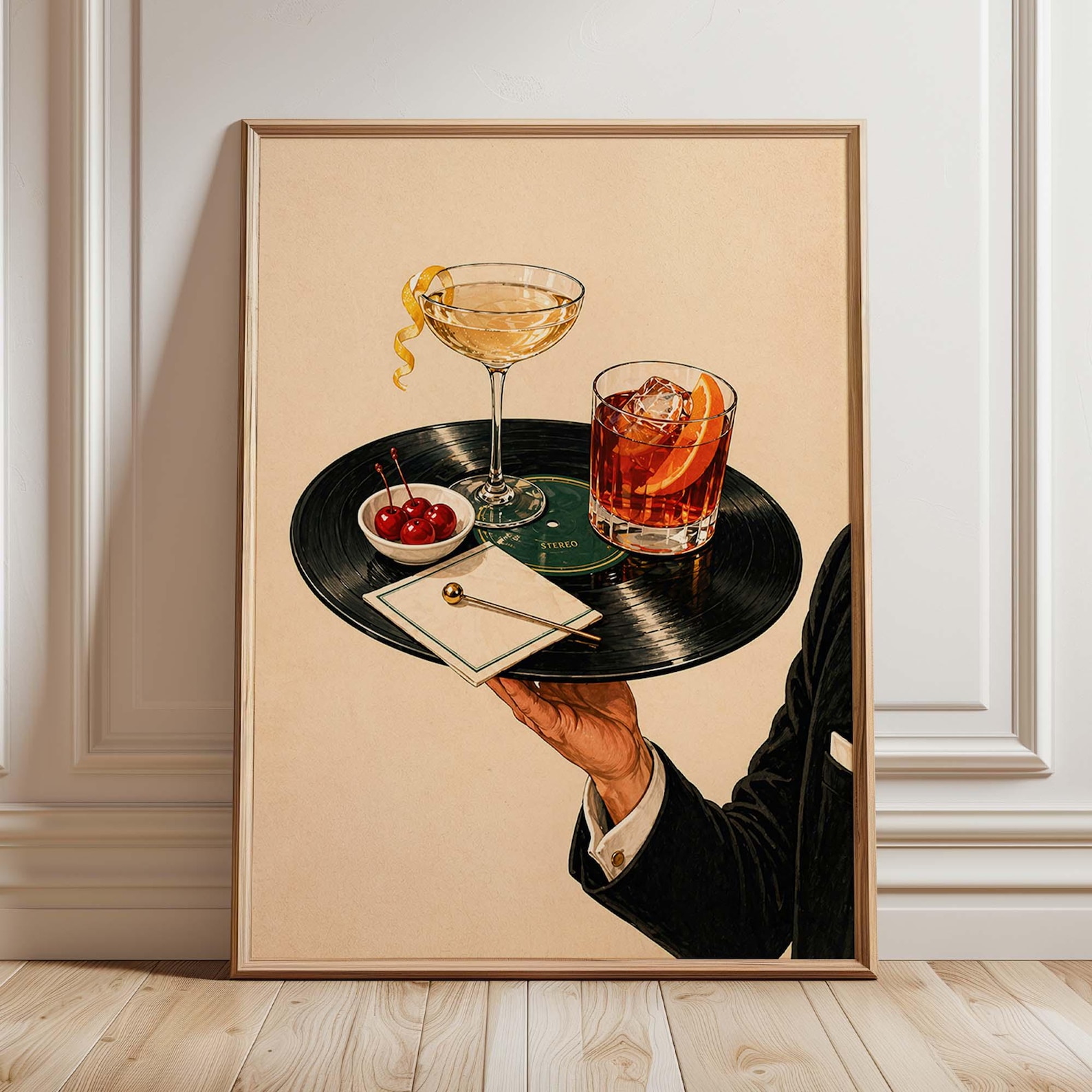 Vintage Vinyl Record Cocktail  - Office Furniture Modern บทวิจารณ์และราคา