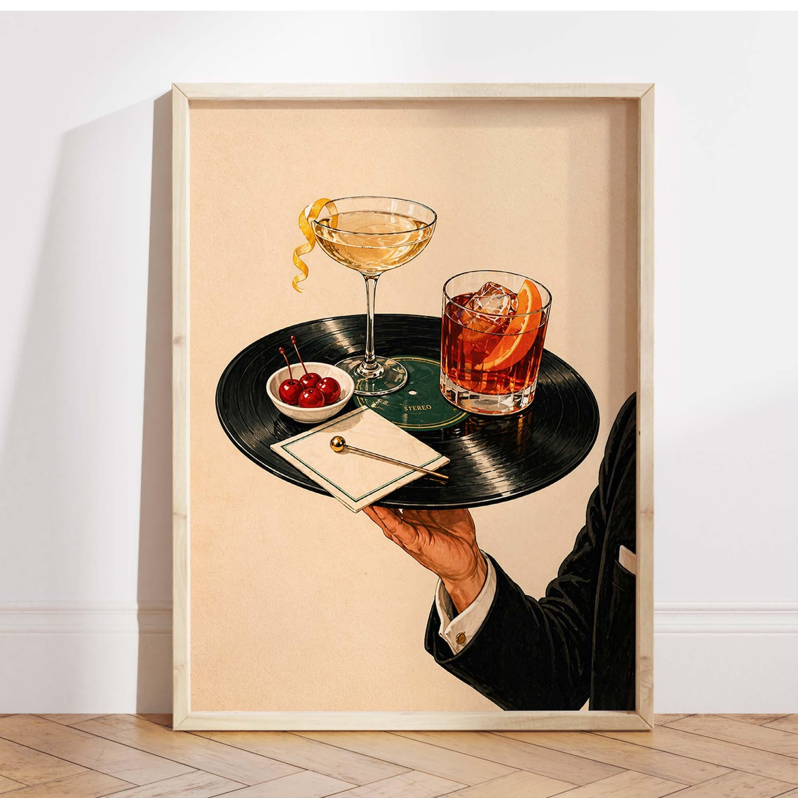 Vintage Vinyl Record Cocktail  - Office Furniture Modern บทวิจารณ์และราคา