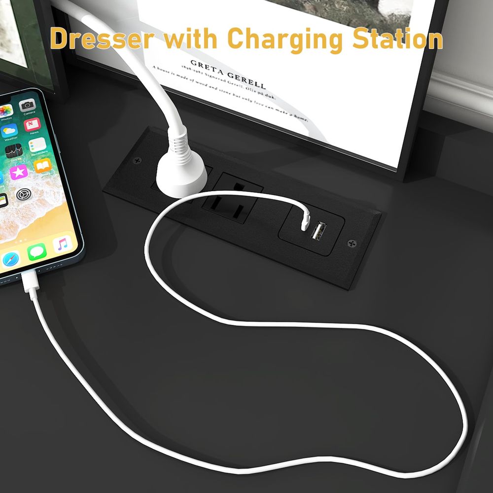 9 Drawer Dresser with Charging - Office Furniture Modern บทวิจารณ์และราคา