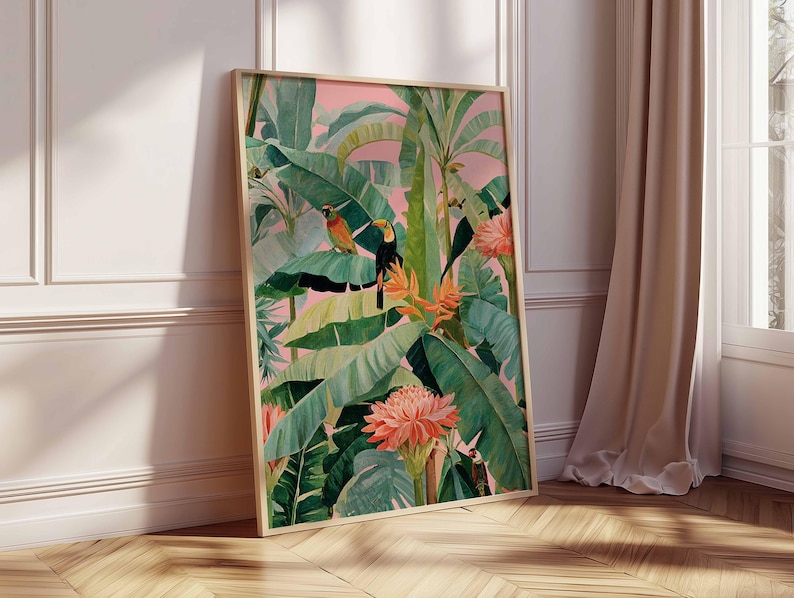 1pc Retro Tropical Canvas Post - Office Furniture Modern บทวิจารณ์และราคา
