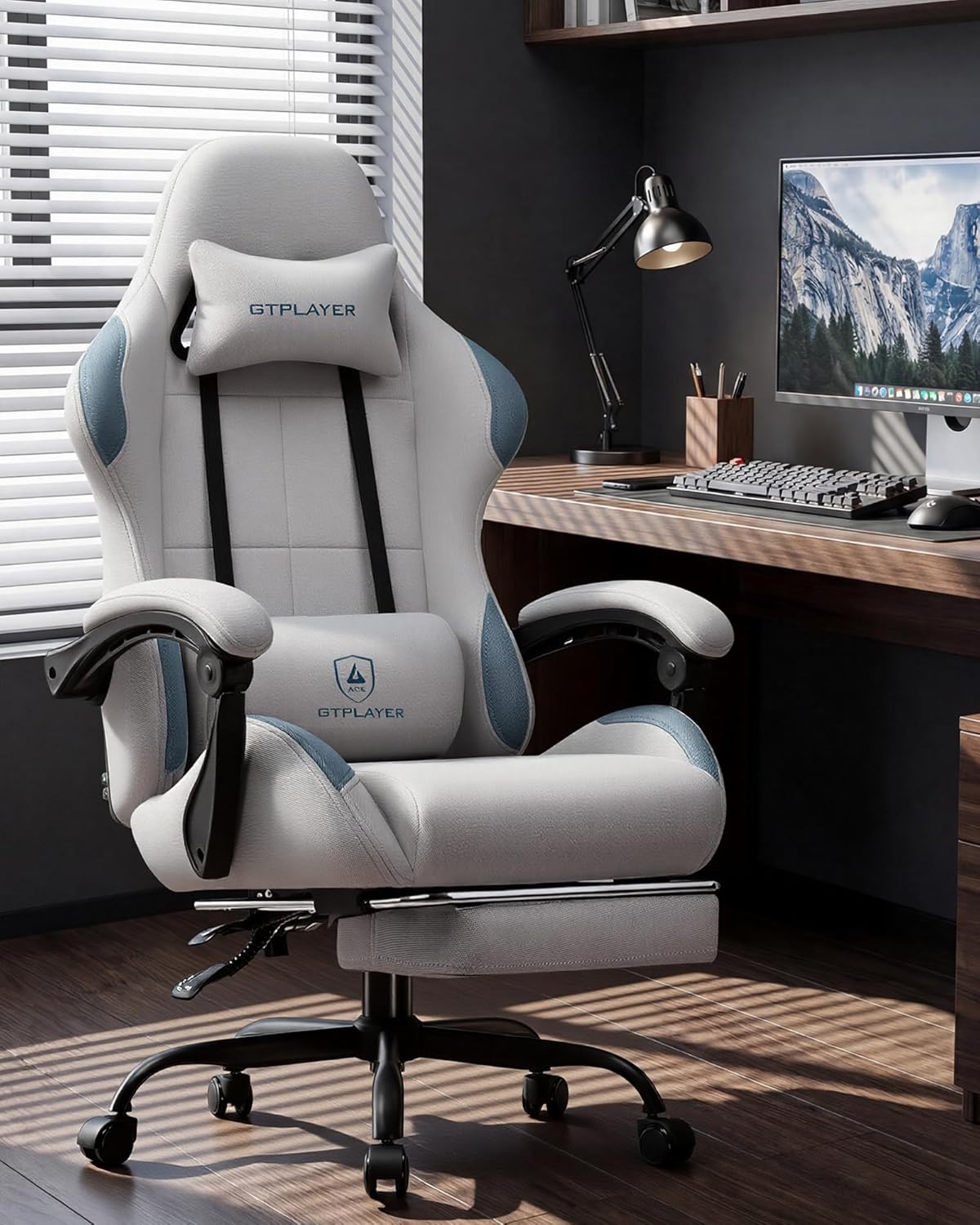 Gaming Chair Fabric with Pocke - Office Footrest Cushion บทวิจารณ์และราคา