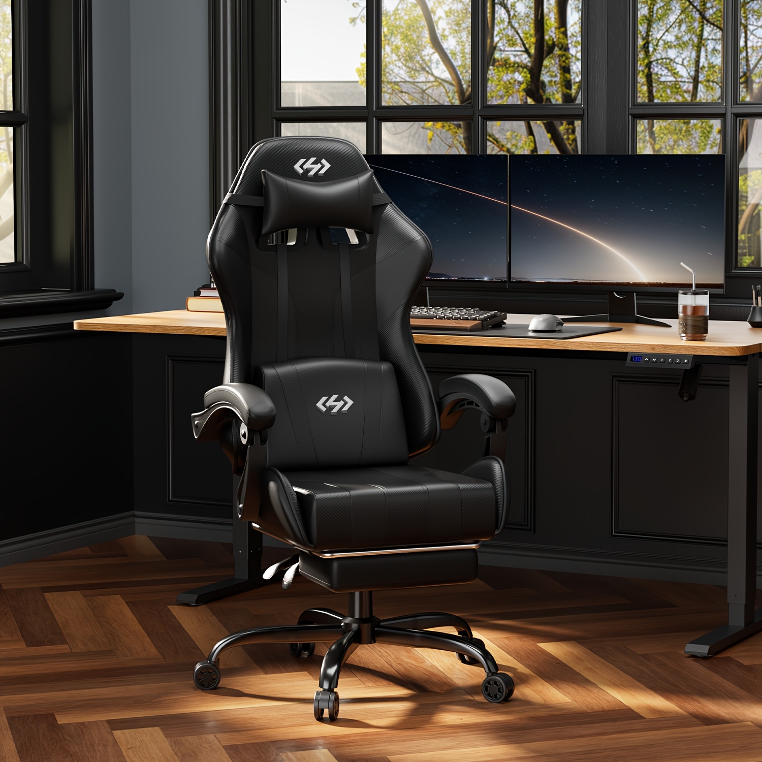 Ergonomic Gaming Chair with Sp - Office Footrest Cushion บทวิจารณ์และราคา