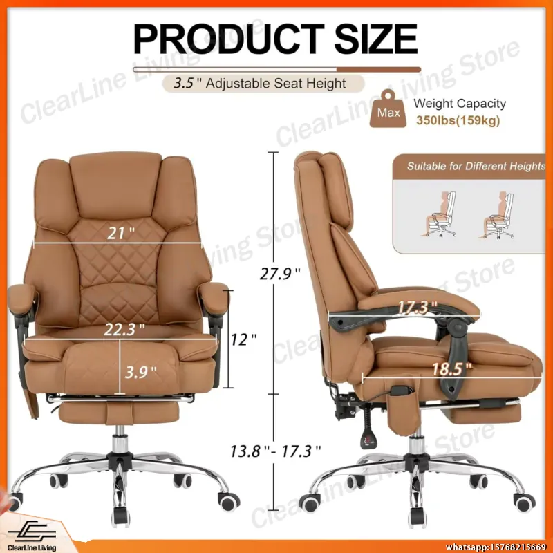Heated Massage Office Chair wi - Office Footrest Cushion บทวิจารณ์และราคา