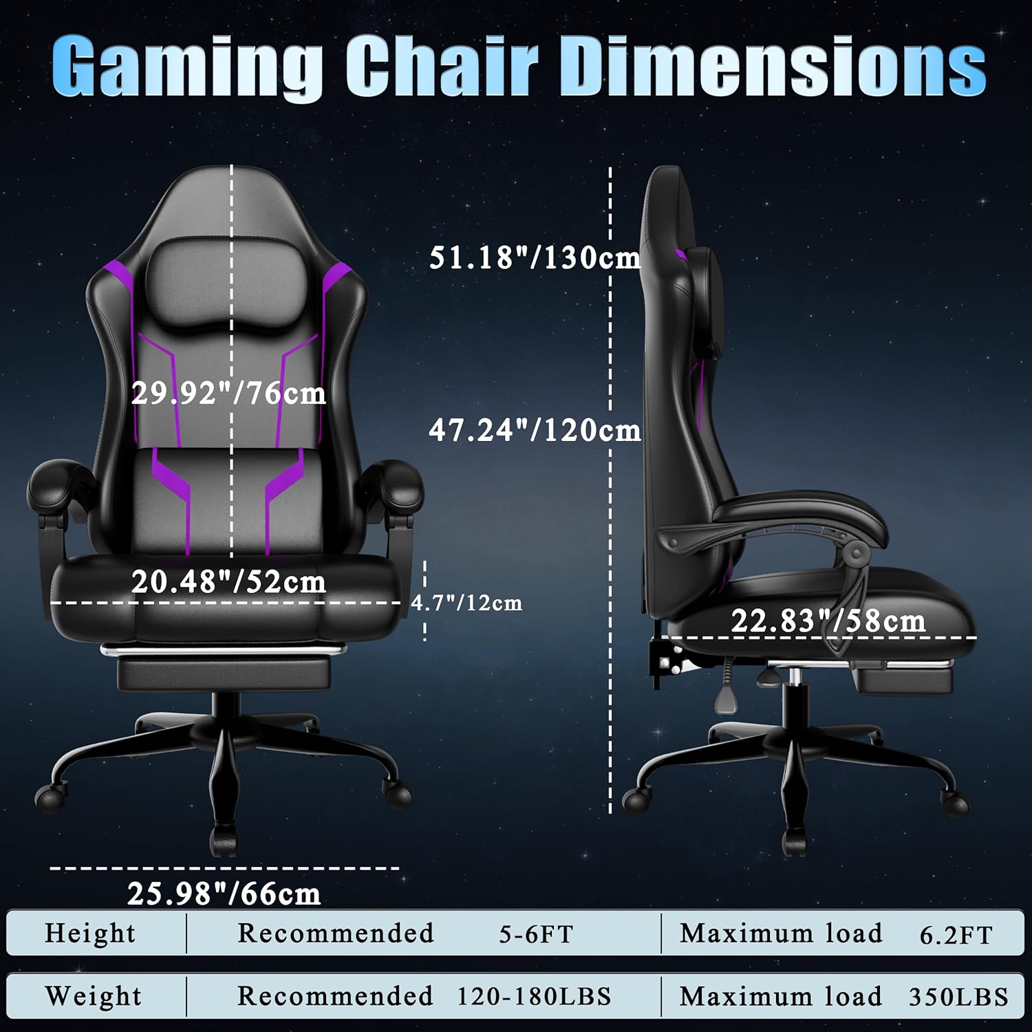 Ergonomic Gaming Chair with Po - Office Footrest Cushion บทวิจารณ์และราคา