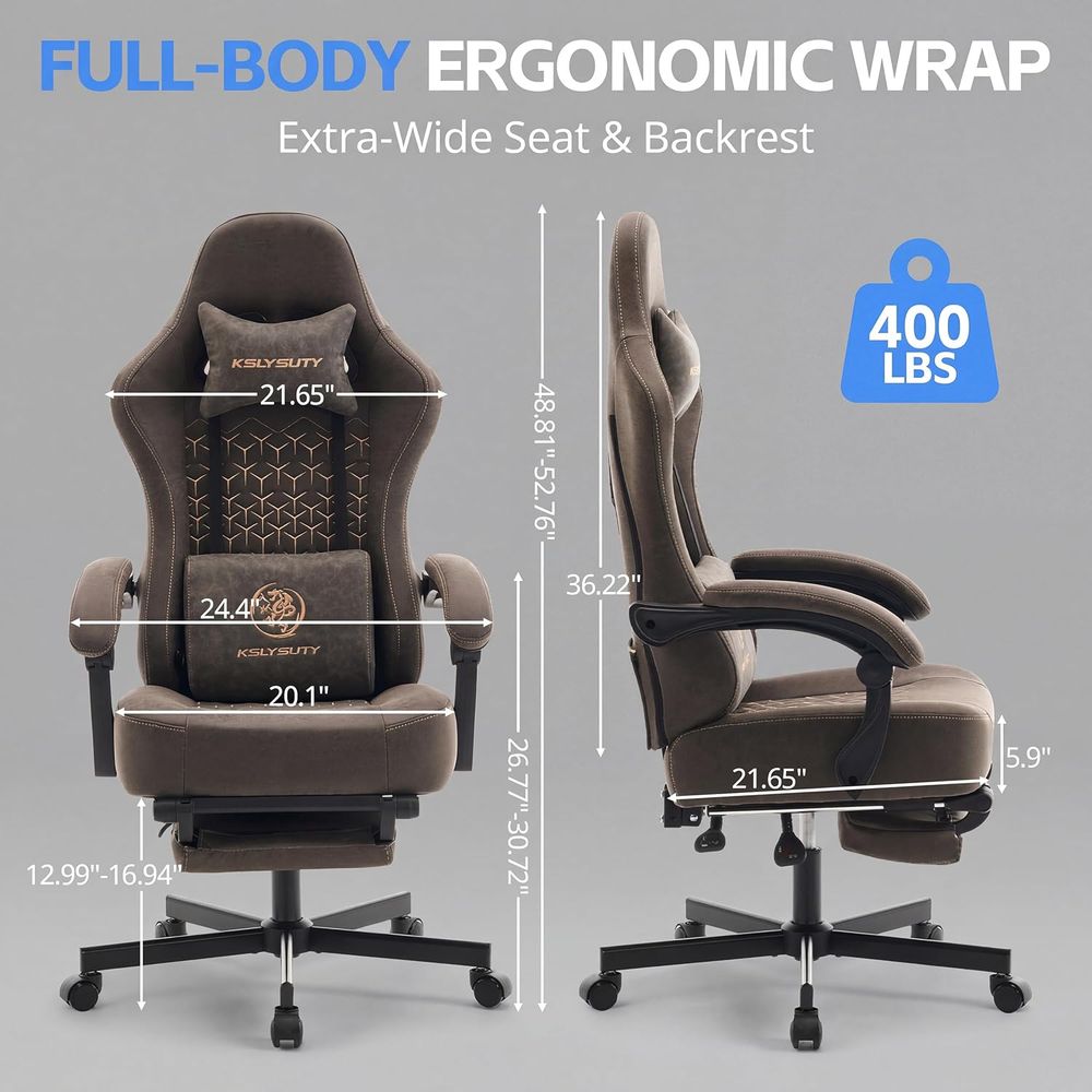 Breathable Leather Gaming Chai - Office Footrest Cushion บทวิจารณ์และราคา