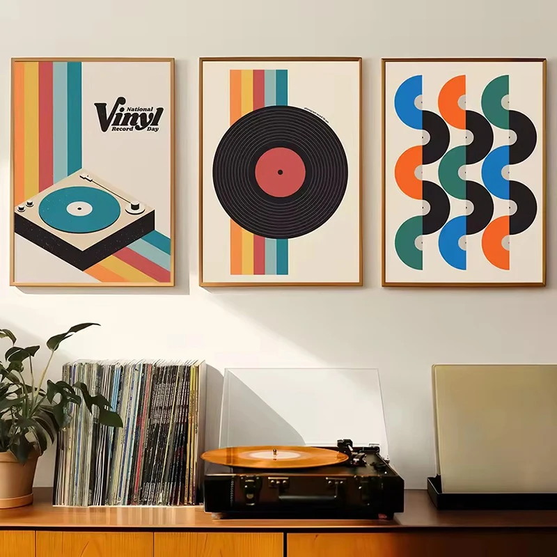 Mid Century Vinyl Record Canva - Office Furniture Modern บทวิจารณ์และราคา