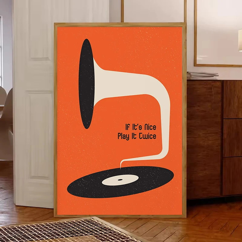 Mid Century Vinyl Record Canva - Office Furniture Modern บทวิจารณ์และราคา