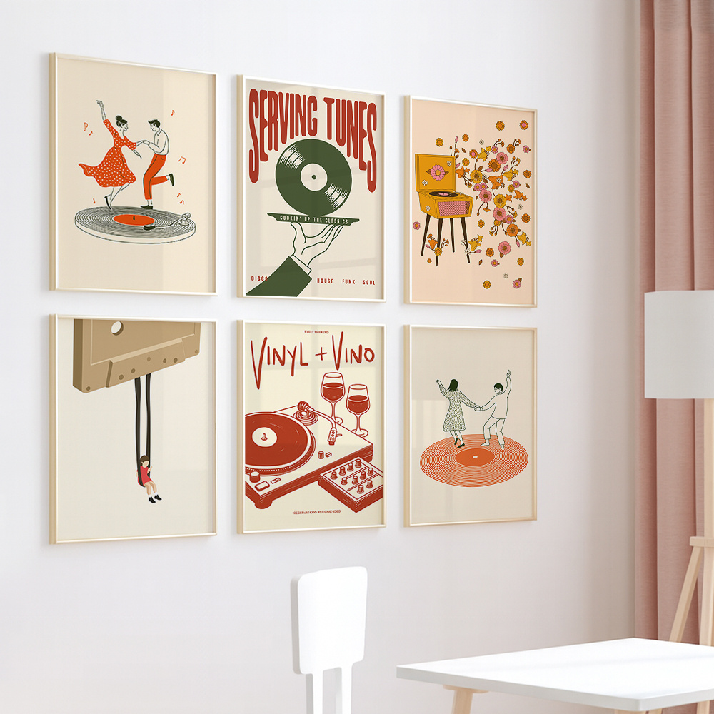 1pc Vintage Music Canvas Poste - Office Furniture Modern บทวิจารณ์และราคา