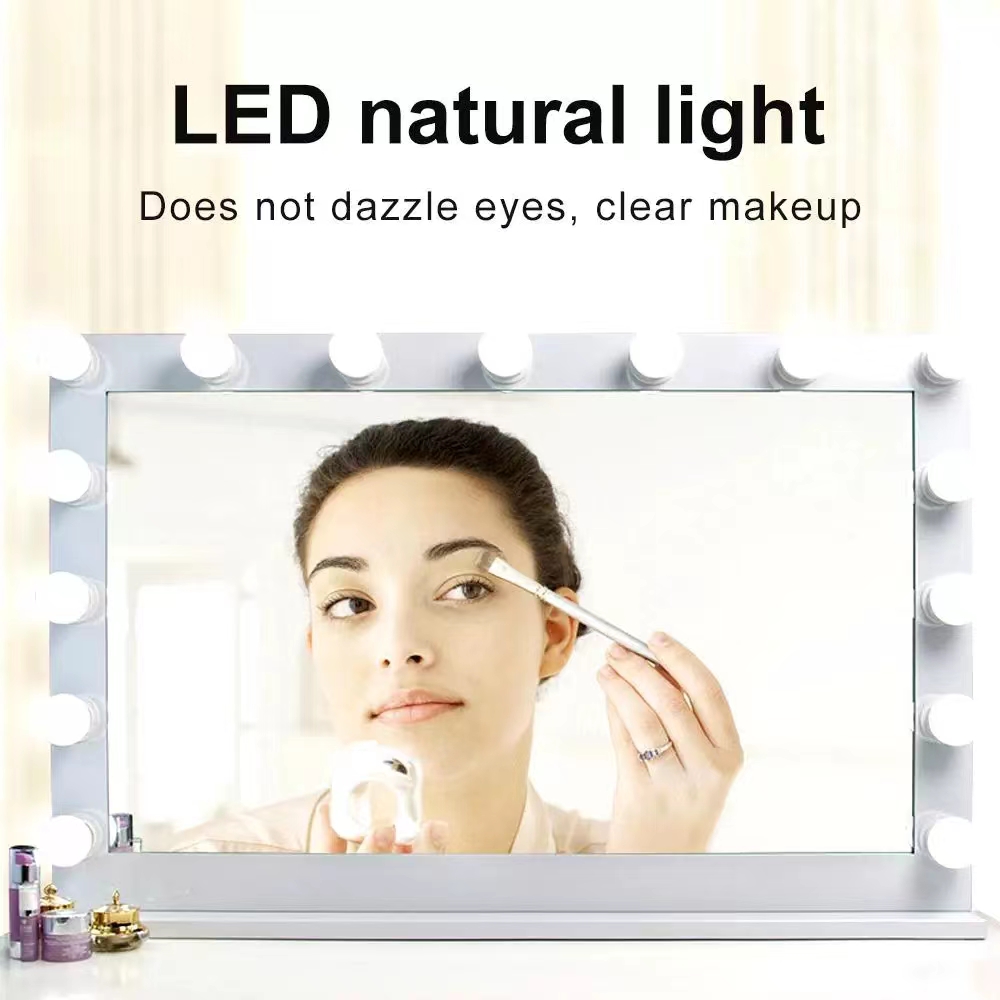 LED Light Paste Mirror Makeup  - Office Furniture Modern บทวิจารณ์และราคา