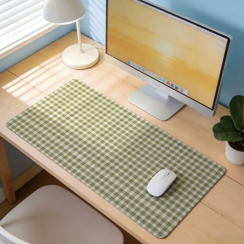 Olive Green Check Design Mouse - Office Furniture Brand บทวิจารณ์และราคา