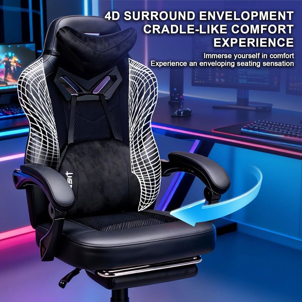 Ergonomic Reclining Office Cha - Office Footrest Cushion บทวิจารณ์และราคา