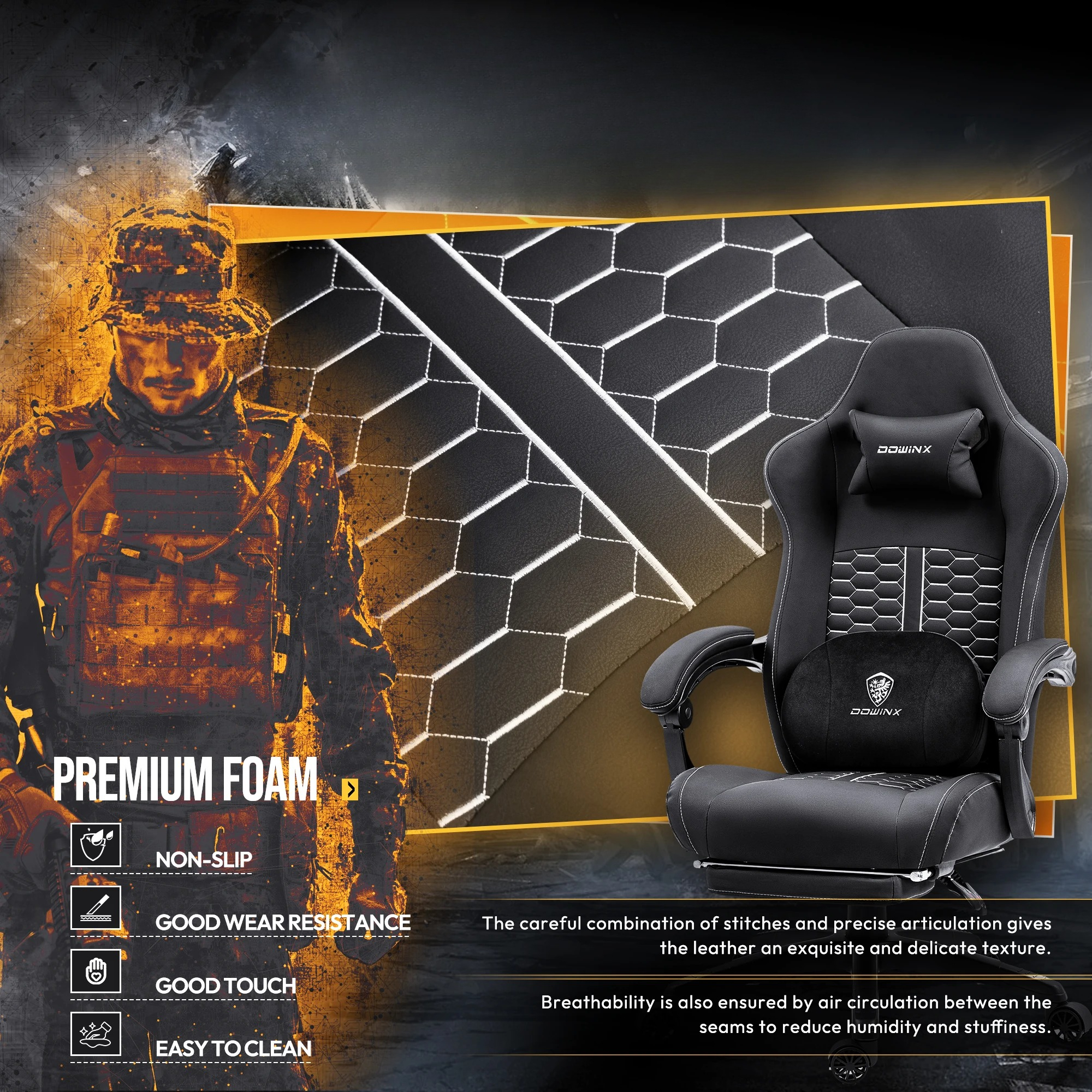 Ergonomic Gaming Computer Chai - Office Footrest Cushion บทวิจารณ์และราคา